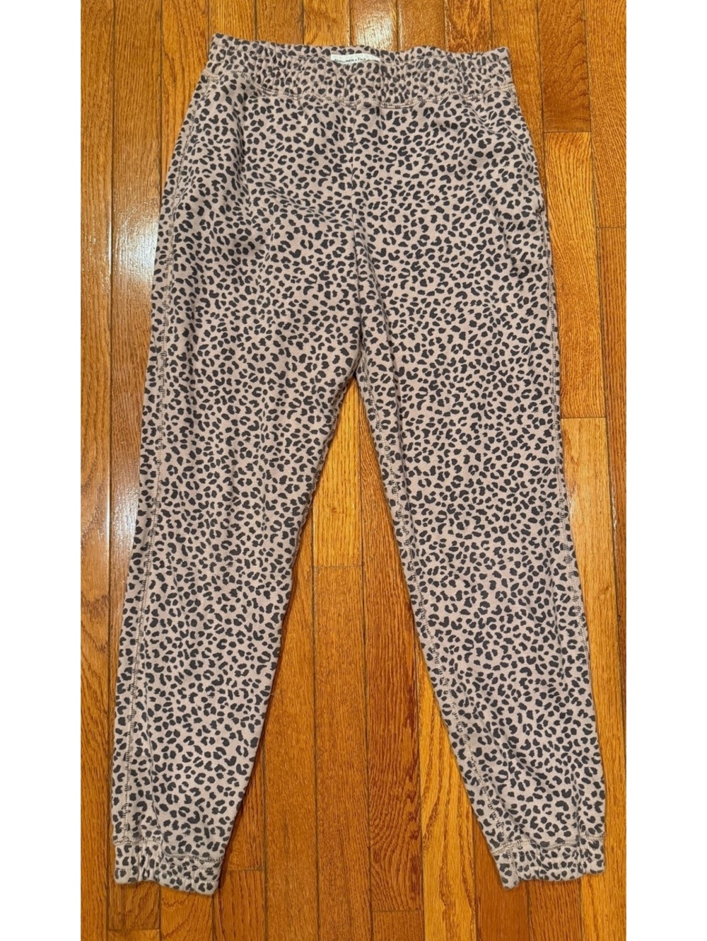 Abercrombie & Fitch Leopard Print Fleece Joggers — Size Medium